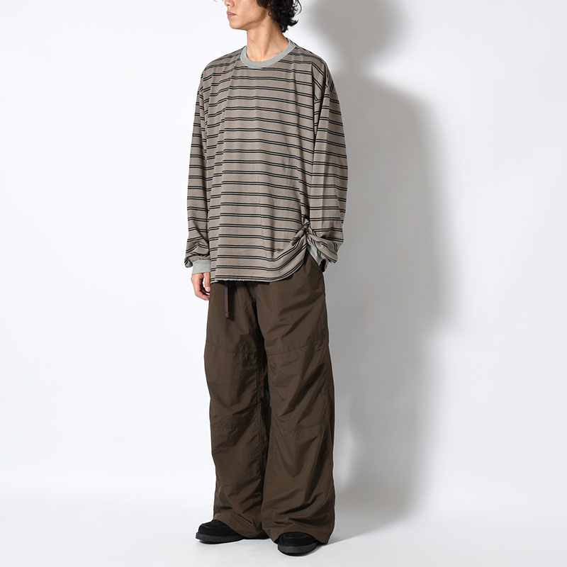 ORGANIZED WIDE EASY PANTS / RIPSTOP NYLON -2.COLOR-