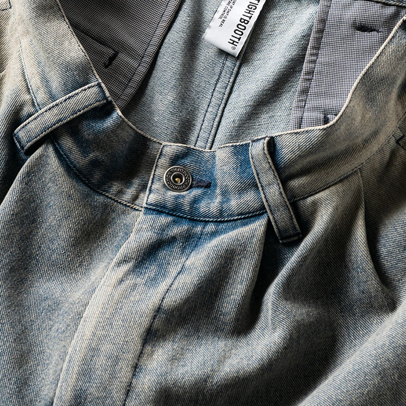 DENIM BALLOON PANTS -BLUE-