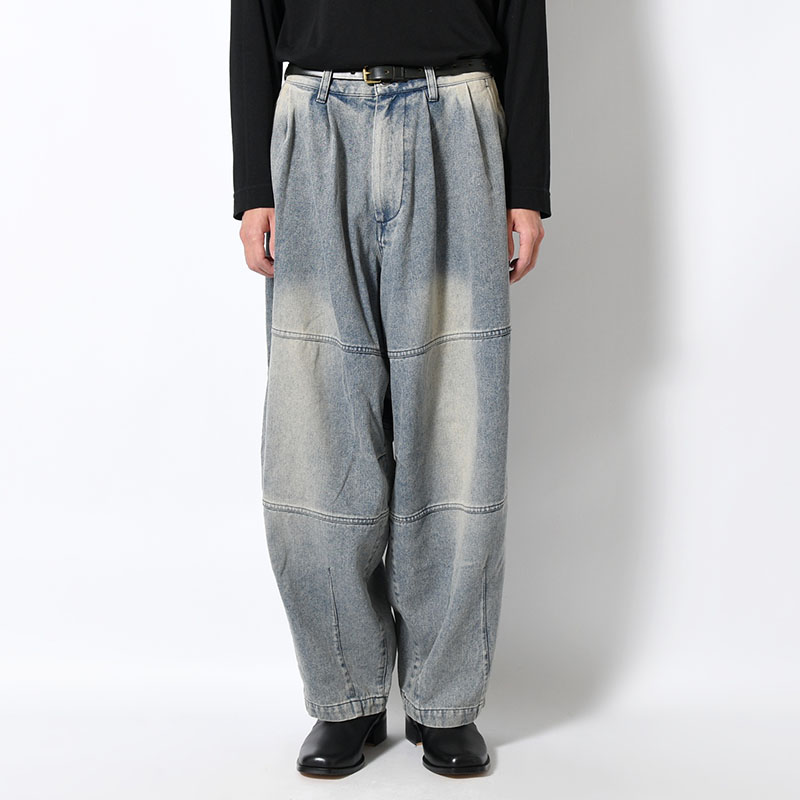 DENIM BALLOON PANTS -BLUE-