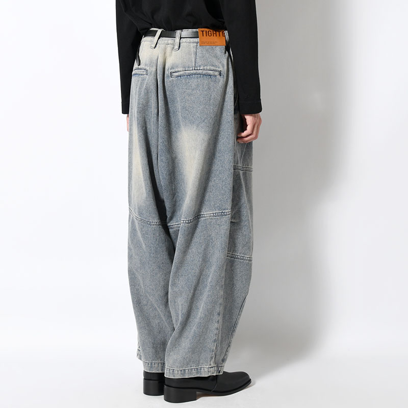 DENIM BALLOON PANTS -BLUE-