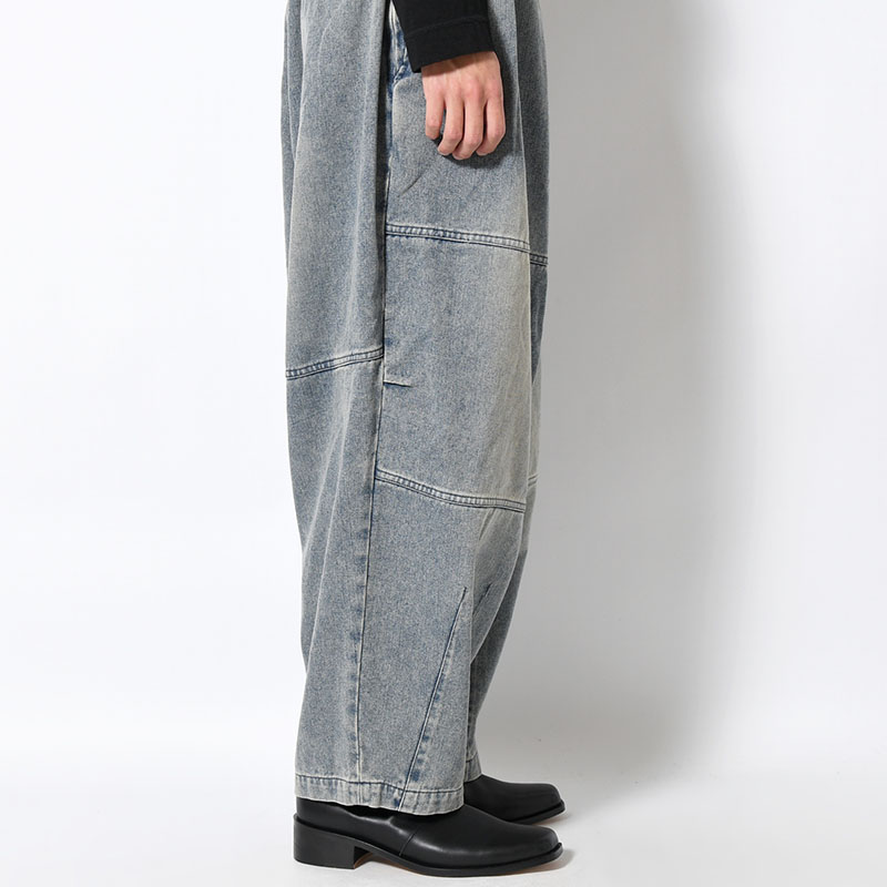 DENIM BALLOON PANTS -BLUE-