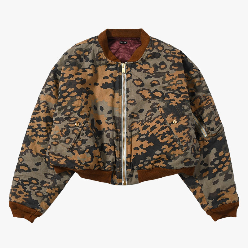 THIRD WAY CROPPED BOMBER -LLLEGAL CAMO-