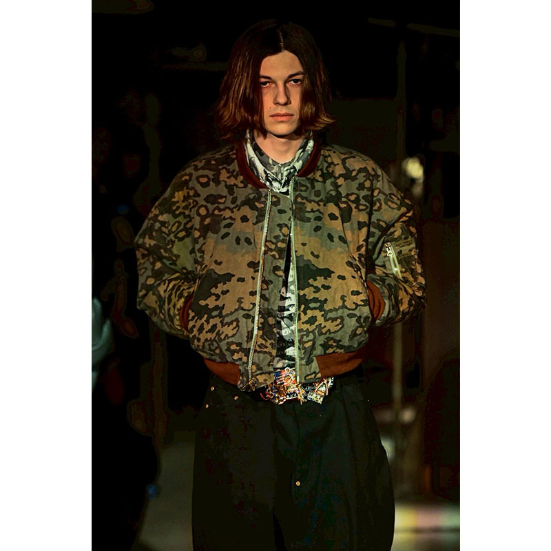 THIRD WAY CROPPED BOMBER -LLLEGAL CAMO-
