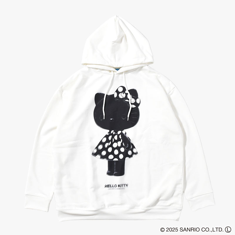 BLACK KITTY DOTS ONE-PIECE -2.COLOR-(WHITE)