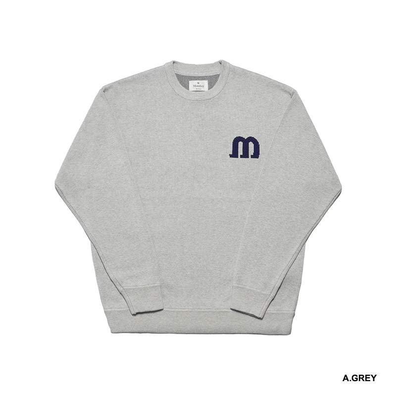 LOGO KNIT CREW -3.COLOR-