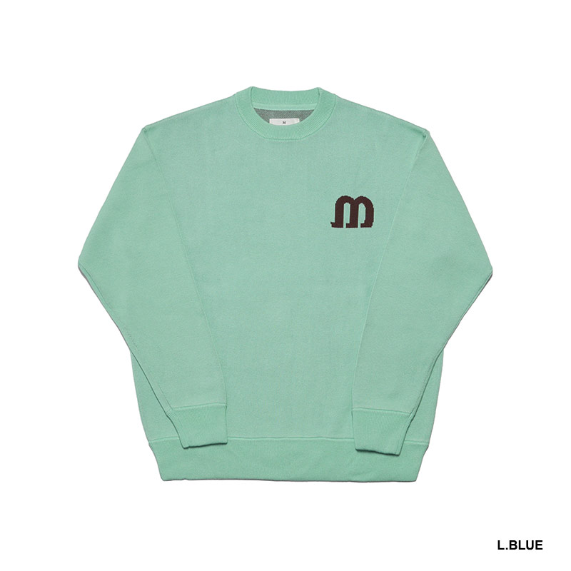 LOGO KNIT CREW -3.COLOR-