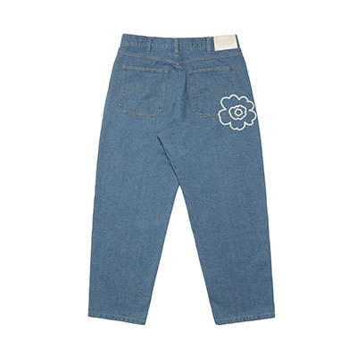 FLOWER DENIM PANTS -W.INDIGO-