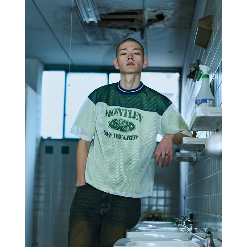 MESH SS TEE -3COLOR-
