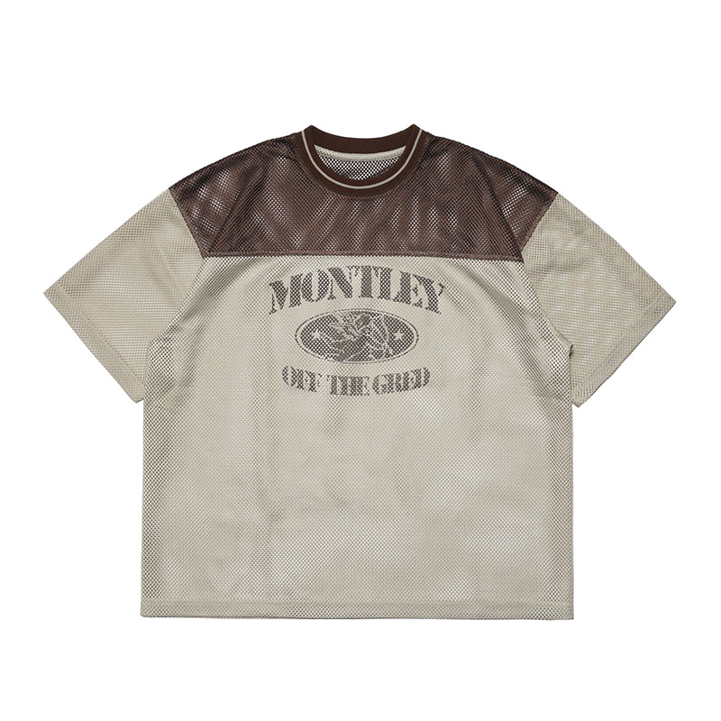 MESH SS TEE -3COLOR-(BEIGE)