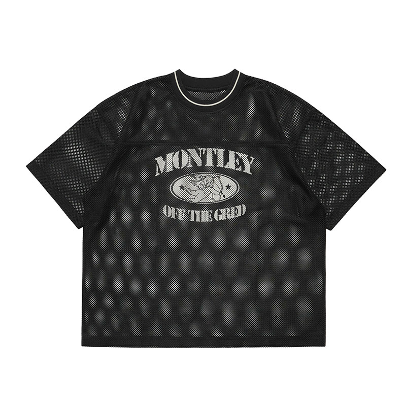MESH SS TEE -3COLOR-(BLACK)