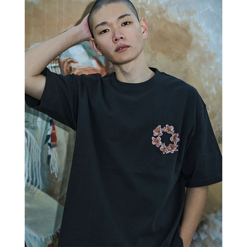 CIRCLE FLOWER LOGO HEAVY SS TEE -3COLOR-
