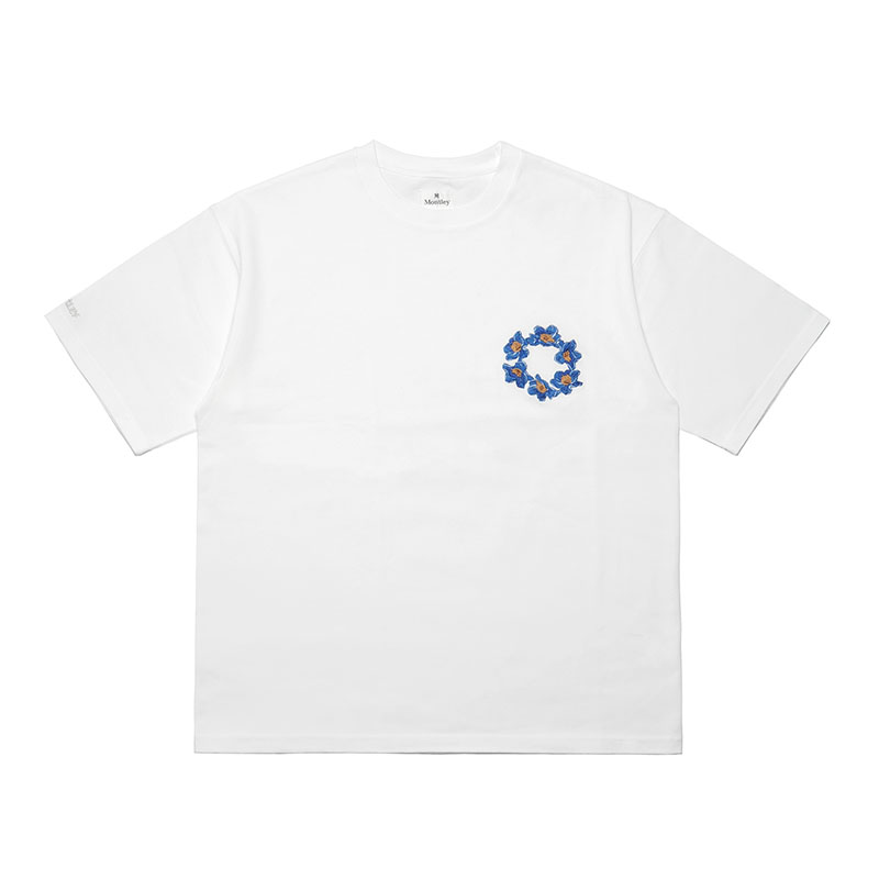 CIRCLE FLOWER LOGO HEAVY SS TEE -3COLOR-(WHITE)