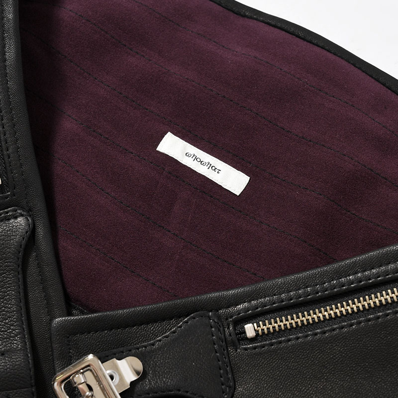 LEATHER CORSET BELT -BLACK×BORDEAUX-