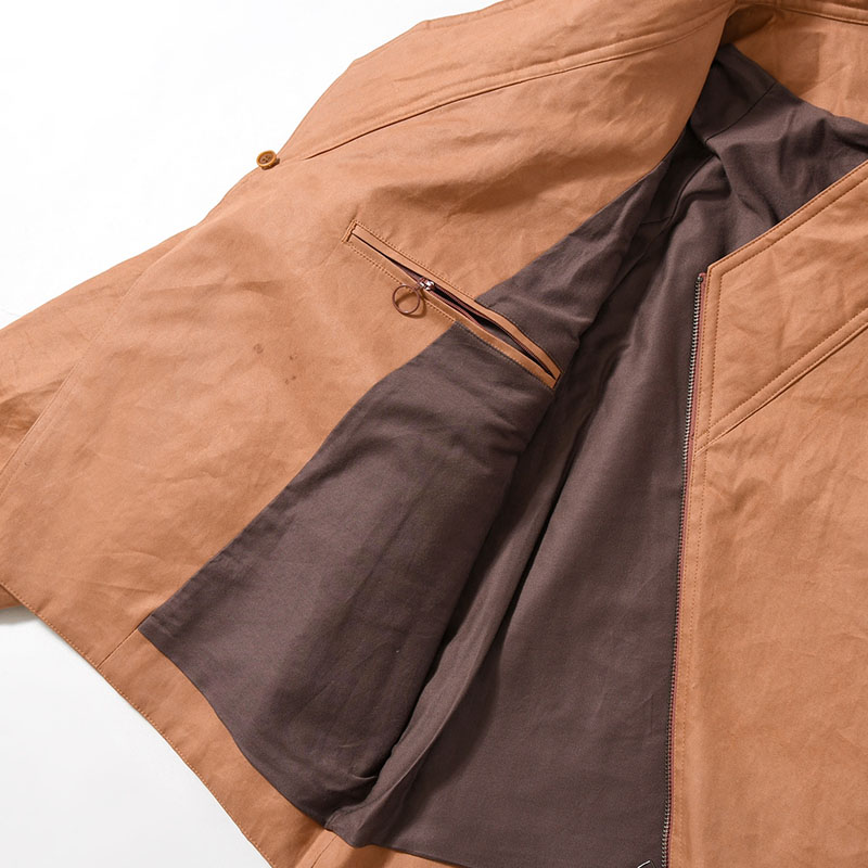 KIMONO BLOUSON -BROWN(柿渋染め)-