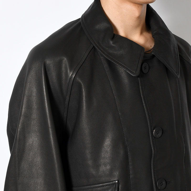 LEATHER DRIZZLER JACKET -BLACK-