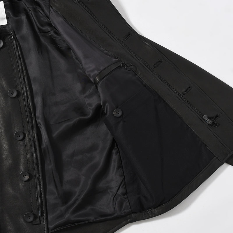 LEATHER DRIZZLER JACKET -BLACK-