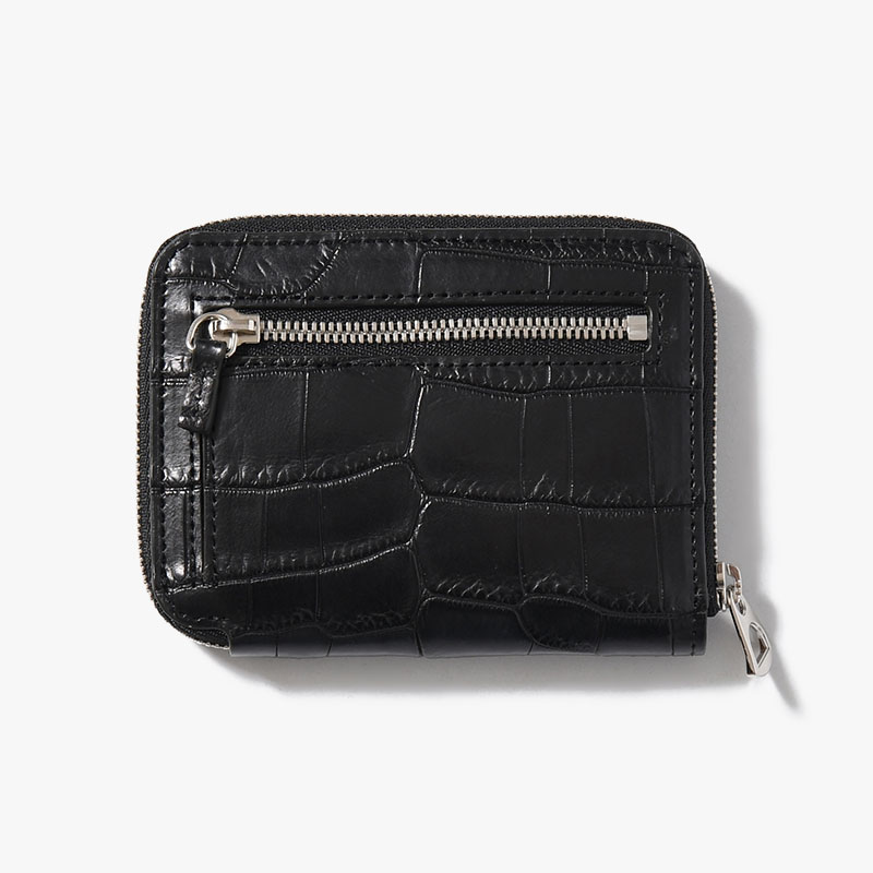 CRISTY SLIM COMPACT WLT / CROCO -BLACK-