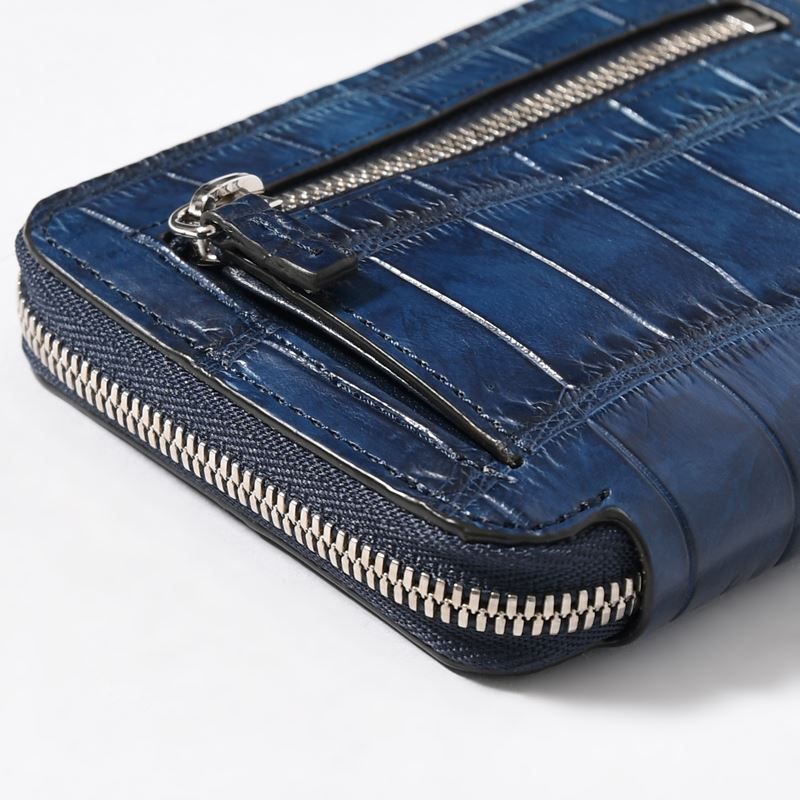 CRISTY SLIM COMPACT WLT / AI CROCO -INDIGO-