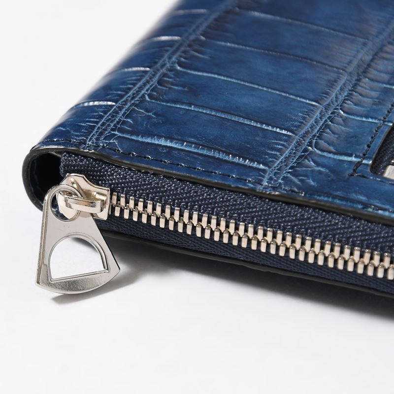 CRISTY SLIM COMPACT WLT / AI CROCO -INDIGO-