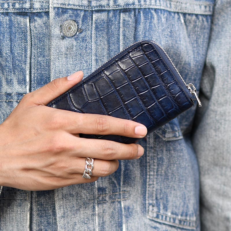 CRISTY SMART MID WLT .5 / AI CROCO -INDIGO-