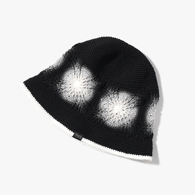 CROCHET HAT "SUNBIRD" -BLACK-