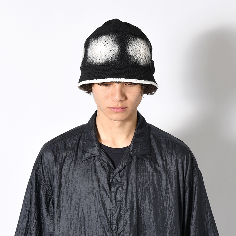 CROCHET HAT "SUNBIRD" -BLACK-