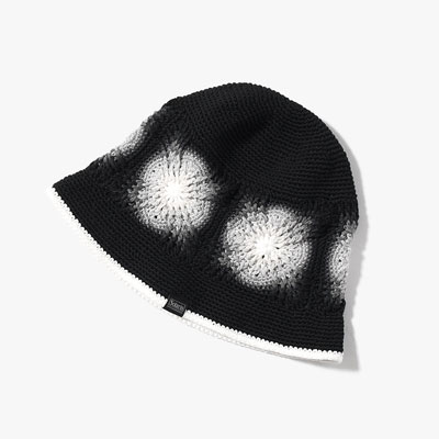 CROCHET HAT "SUNBIRD" -BLACK-
