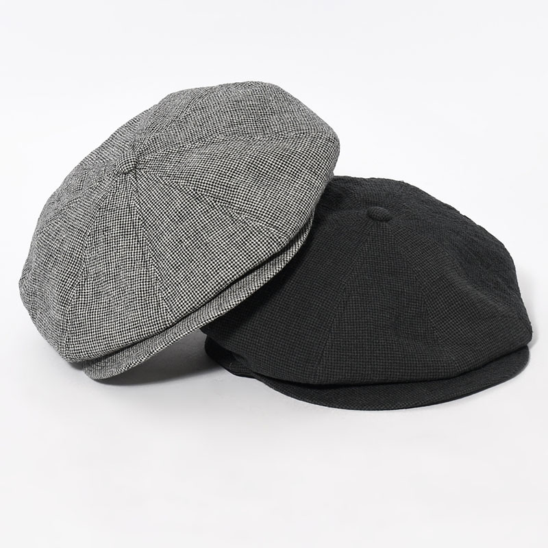 LINEN HOUNDSTOOTH CASQUETTE "OLDBOY" -2.COLOR-