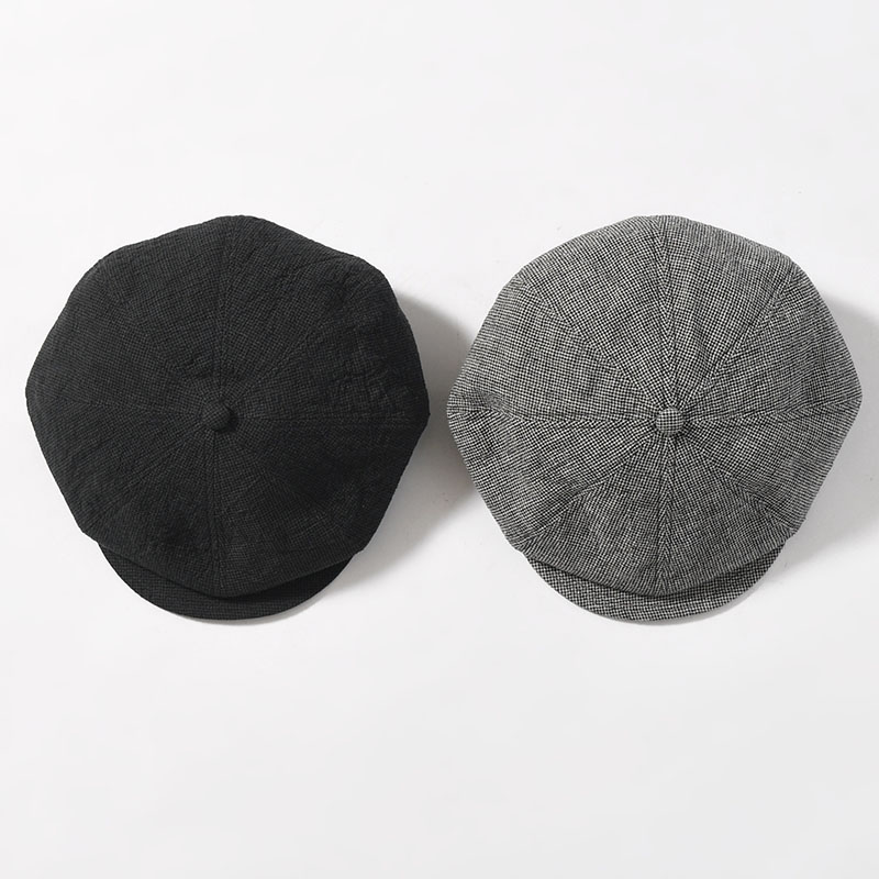 LINEN HOUNDSTOOTH CASQUETTE "OLDBOY" -2.COLOR-