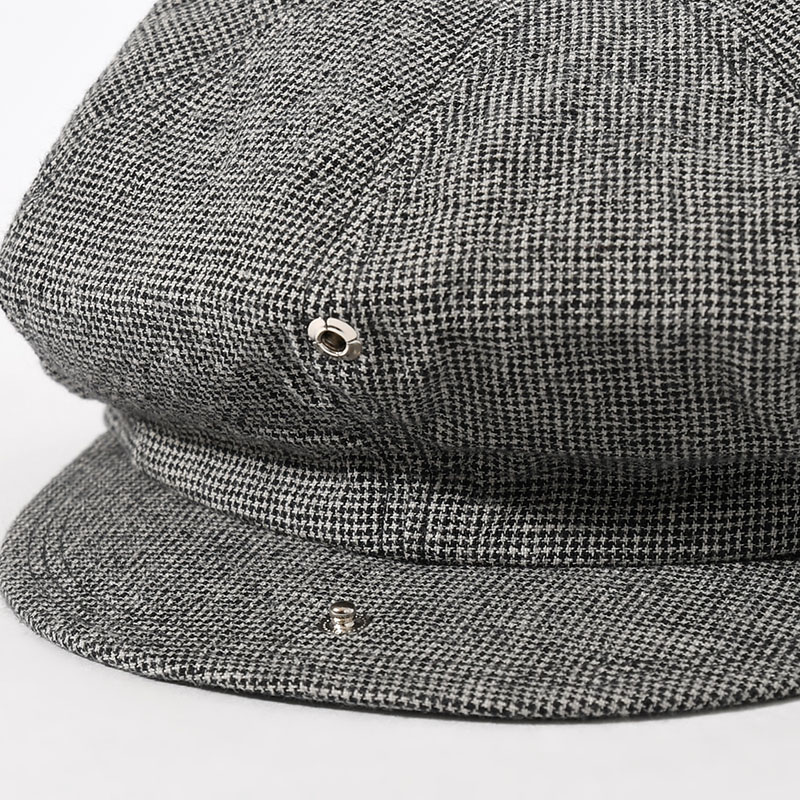 LINEN HOUNDSTOOTH CASQUETTE "OLDBOY" -2.COLOR-
