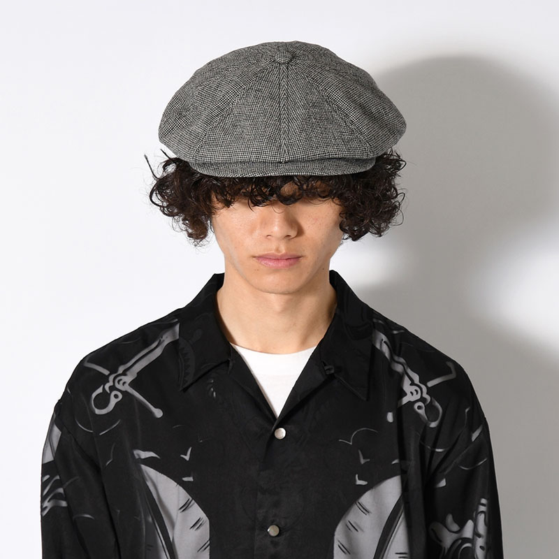 LINEN HOUNDSTOOTH CASQUETTE "OLDBOY" -2.COLOR-