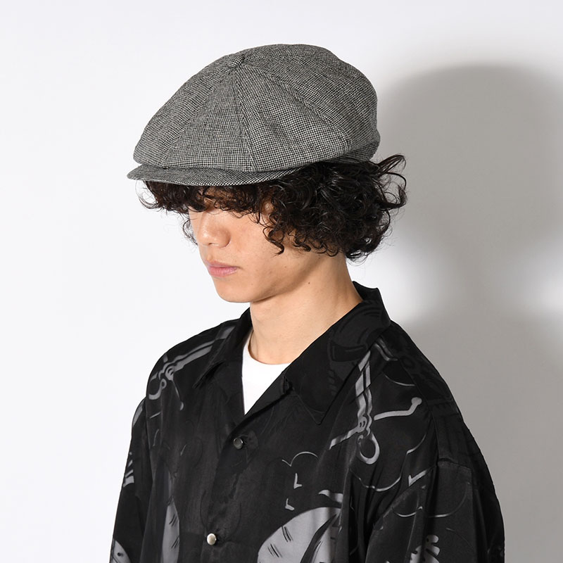 LINEN HOUNDSTOOTH CASQUETTE "OLDBOY" -2.COLOR-