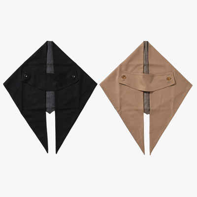 DOUBLE FACE WOOL SCALF "QUEEN" -2.COLOR-