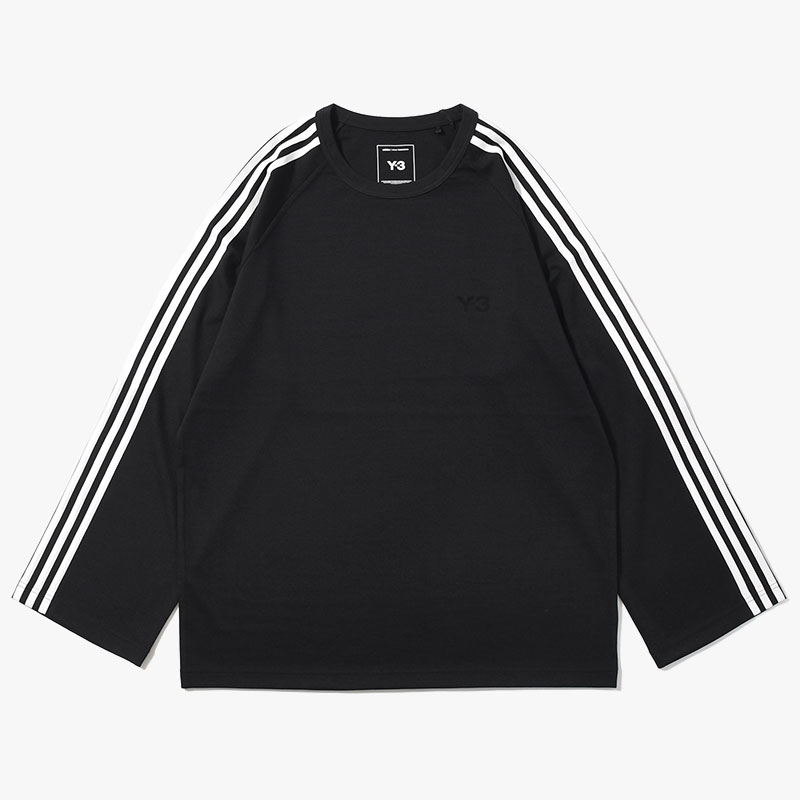 U LONG SLEEVE TEE 3-STRIPES -BLACK-