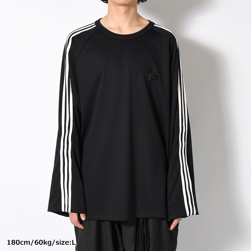 U LONG SLEEVE TEE 3-STRIPES -BLACK-