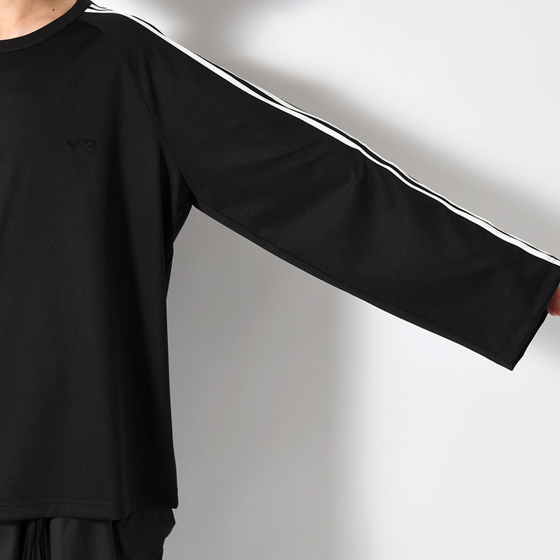 U LONG SLEEVE TEE 3-STRIPES -BLACK-