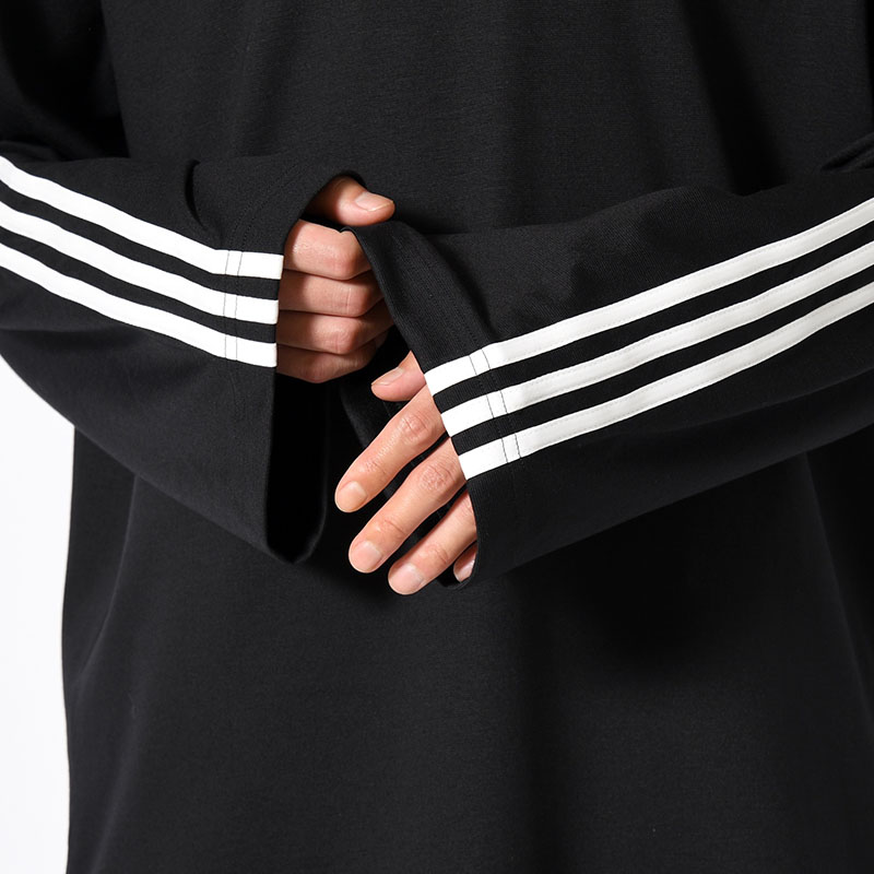 U LONG SLEEVE TEE 3-STRIPES -BLACK-