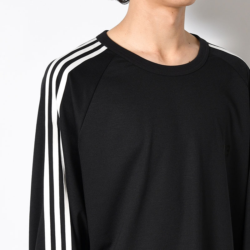 U LONG SLEEVE TEE 3-STRIPES -BLACK-