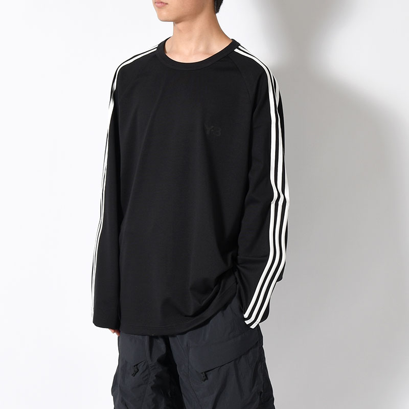 U LONG SLEEVE TEE 3-STRIPES -BLACK-