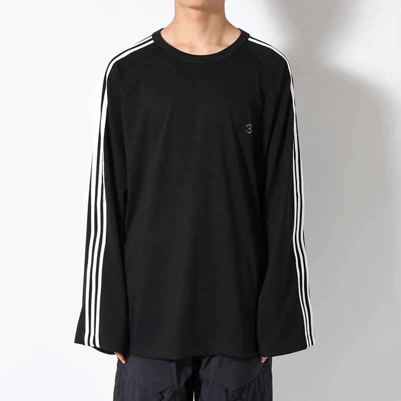 U LONG SLEEVE TEE 3-STRIPES -BLACK-