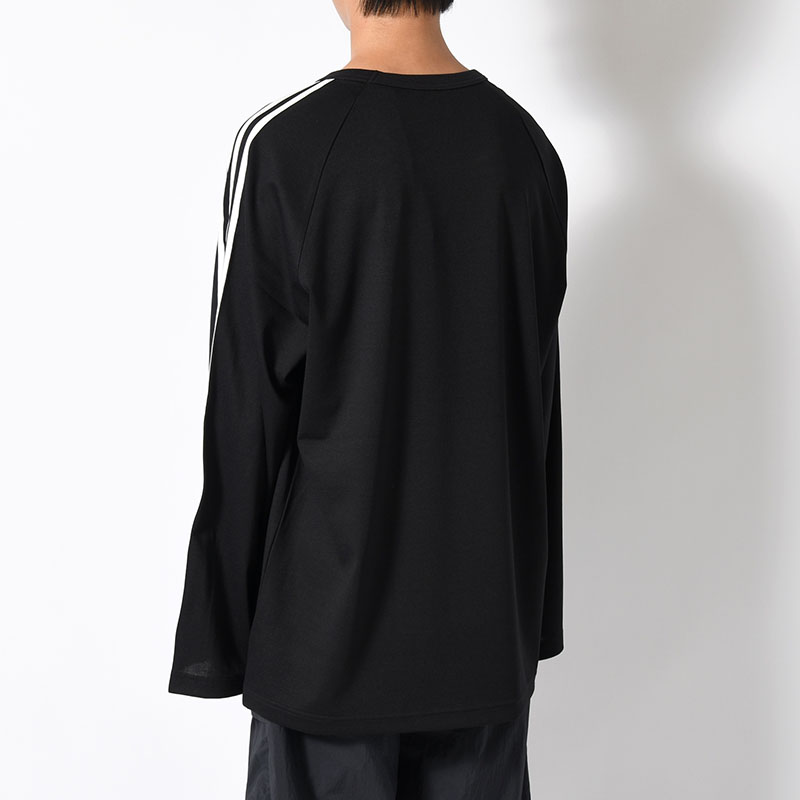 U LONG SLEEVE TEE 3-STRIPES -BLACK-