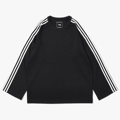U LONG SLEEVE TEE 3-STRIPES -BLACK-