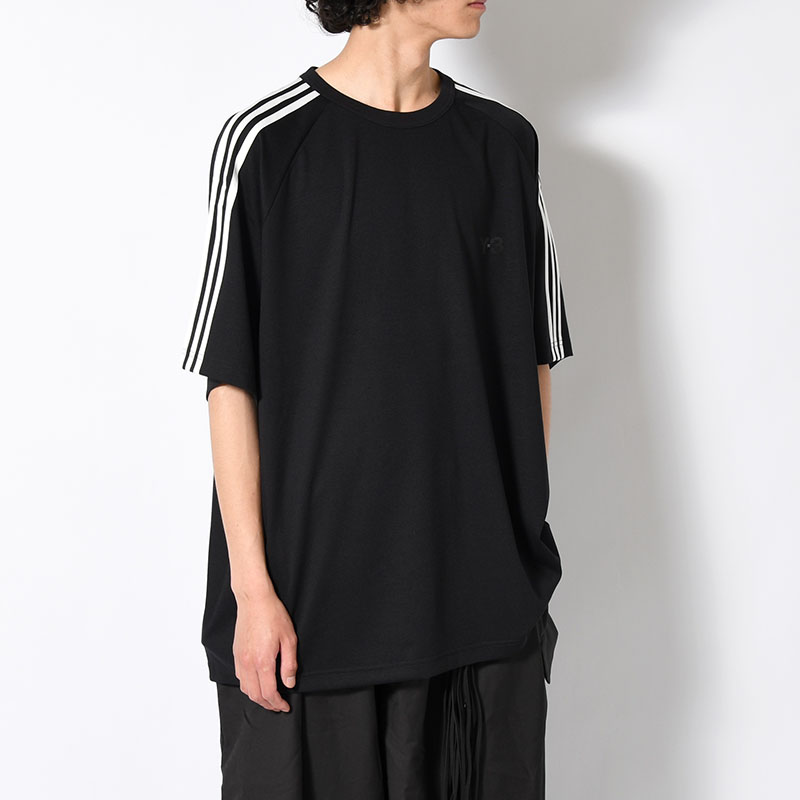 U Y3 SS TEE 3-STRIPES -BLACK-