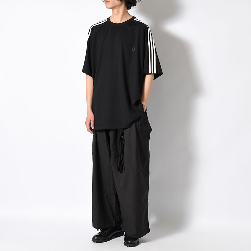 U Y3 SS TEE 3-STRIPES -BLACK-