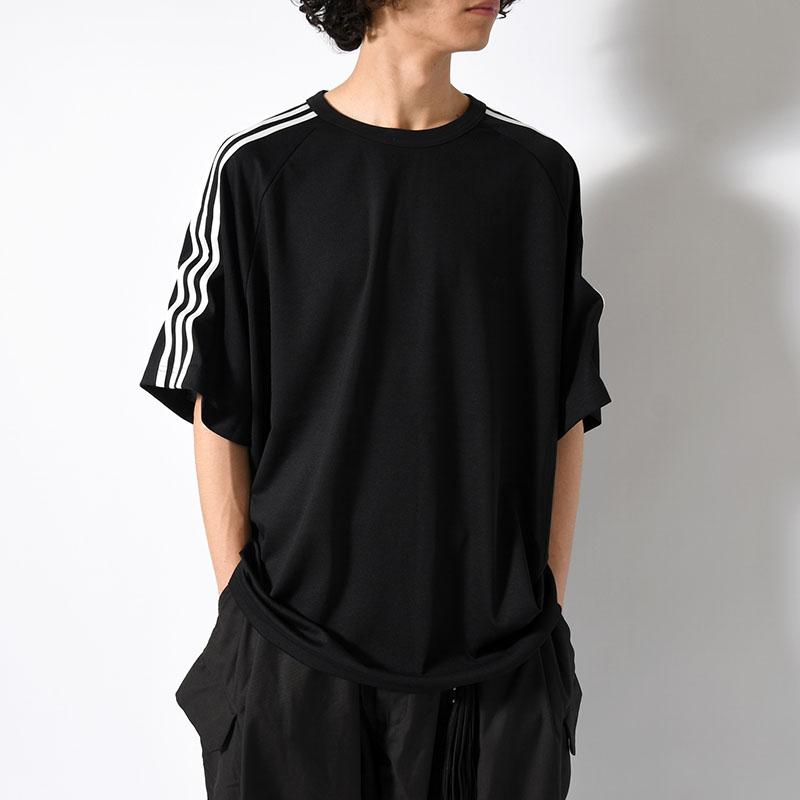 U Y3 SS TEE 3-STRIPES -BLACK-