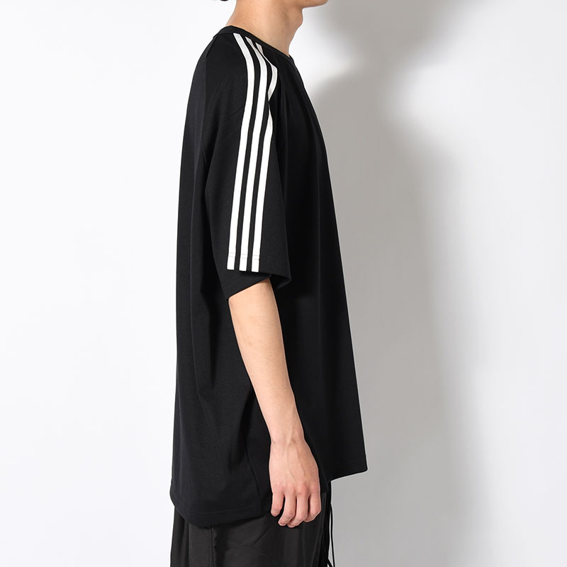 U Y3 SS TEE 3-STRIPES -BLACK-