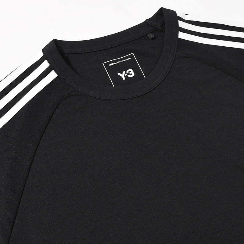U Y3 SS TEE 3-STRIPES -BLACK-