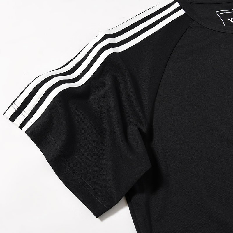 U Y3 SS TEE 3-STRIPES -BLACK-