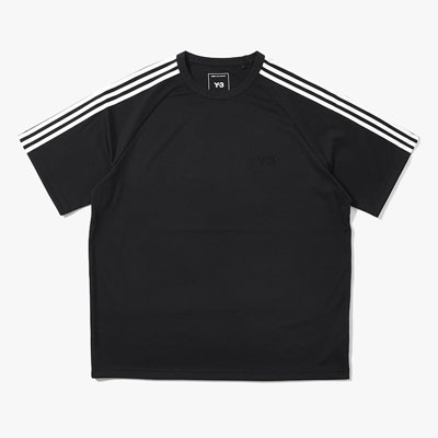 U Y3 SS TEE 3-STRIPES -BLACK-
