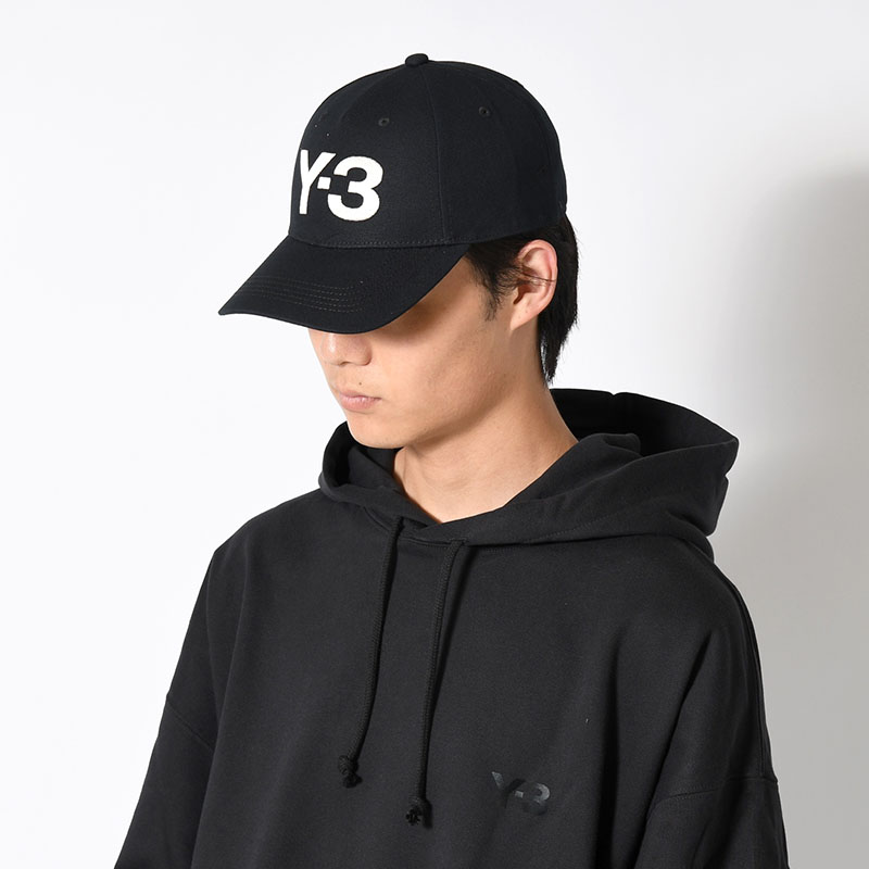 U Y-3 CLASSIC LOGO CAP -BLACK×WHITE-